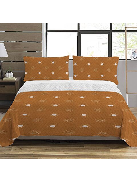 Evmila Güneş Desen Çift Kişilik Baskılı Pike  (200x220 Cm) - S000025191-23173