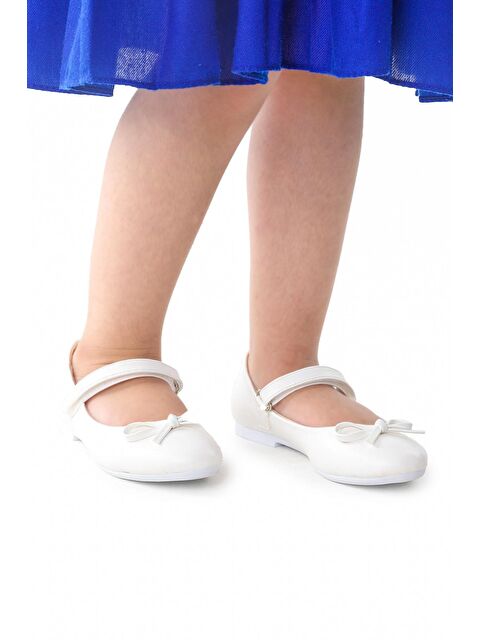 Kiko Kids Barbe Cilt Fiyonklu Cırtlı Kız Çocuk Babet Ayakkabı - S000041490-20063