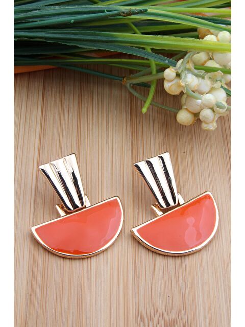 Pelin Aksesuar Turuncu Vintage Küpe - S000052036-23173