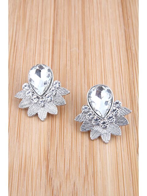 Pelin Aksesuar Damla Taşlı Silver Küpe - S000052055-23173