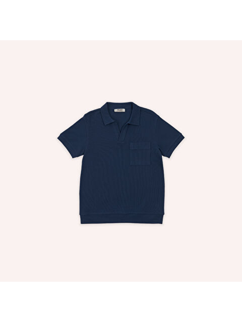 Panço Erkek Çocuk Kısa Kollu Lacivert Polo Yaka Tişört - S000449036-21164