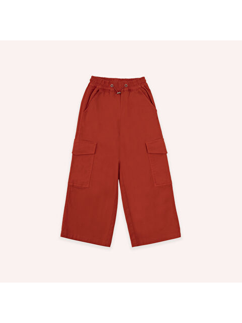 Panço Kız Çocuk Yüksek Bel Kargo Nar Pantolon - S000448524-20048
