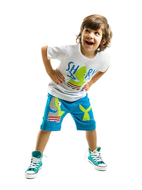 Denokids Shark Island Şort Takım - S000009237-23173