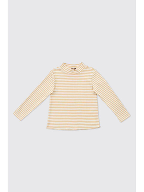 Panço Kız Çocuk Çizgili Bej Triko - S000319919-19928