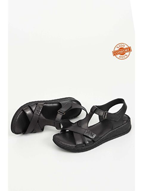 GÖNDERİ(R) Hakiki Deri Dolgu Taban Sandalet 45711 - S000050540-19351