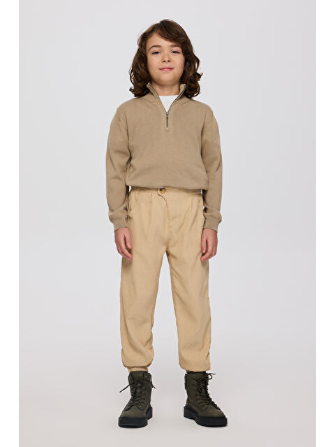 Panço Erkek Çocuk Düğmeli Bej Pantolon - S000319387-19928