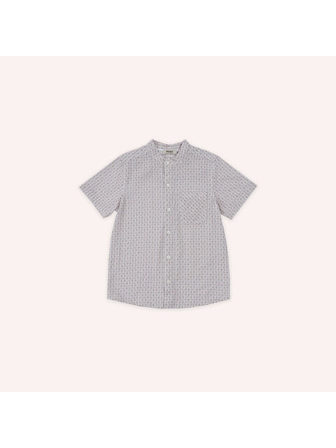 Panço Erkek Çocuk Desenli Kahve Gömlek - S000449239-19413