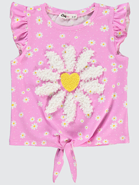 Civil Girls Kız Çocuk Tişört 2-5 Yaş Fondan Pembe