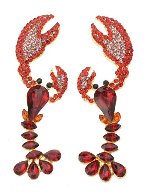 Pelin Aksesuar Kırmızı Yengeç Küpe - S000052167-23173