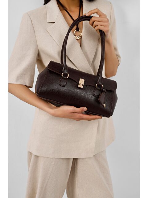 Shulebags Lunera Vintage Baget Çanta Acı Kahve