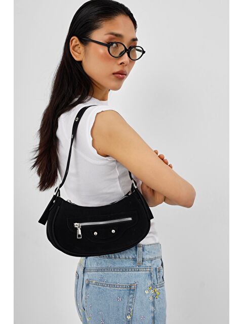 Shulebags Sandy 90'S Retro Baget Çanta Siyah