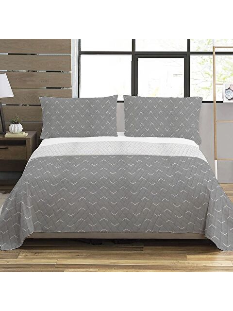 Evmila Modern Desen Çift Kişilik Baskılı Pike (200x220 Cm) Renkli - S000030617-23173