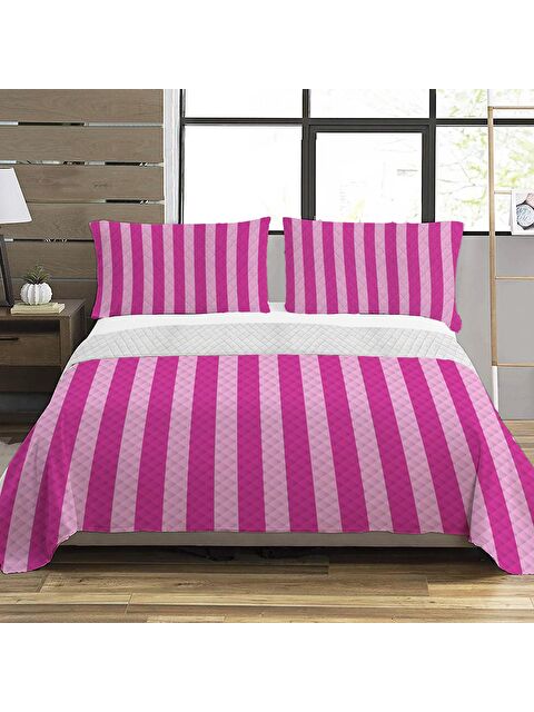 Evmila Modern Desen Çift Kişilik Baskılı Pike (200x220 Cm) Renkli - S000030620-23173