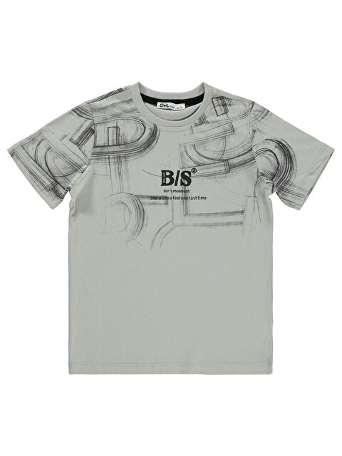 Civil Boys Bs Çizim Baskılı 6-9 Yaş Tişört - Gri 7-8 Yaş - S000220661-20600