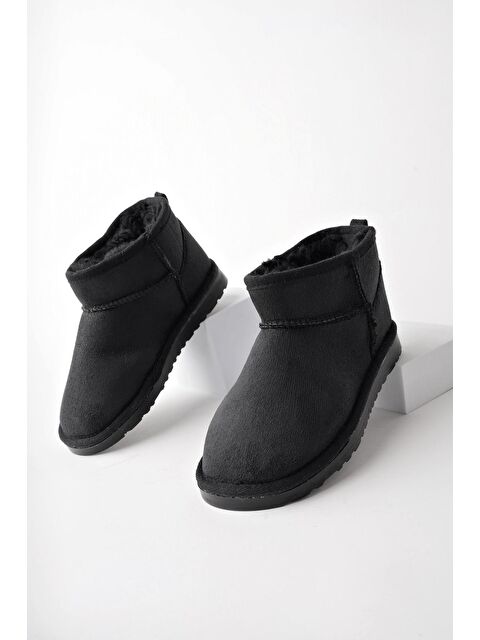 Muggo SNOW Çocuk Kalın Taban İçi Tüylü Günlük Mini Yarım Bot - S000080861-19351