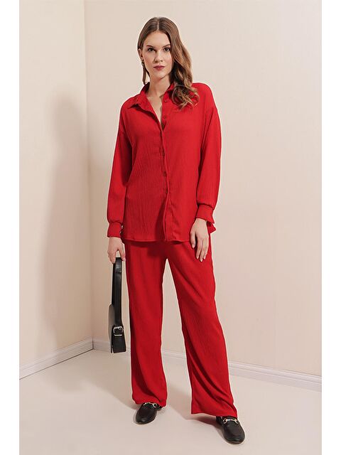 Bigdart 5858 Örme İkili Takım - Kırmızı - S000089535-20045