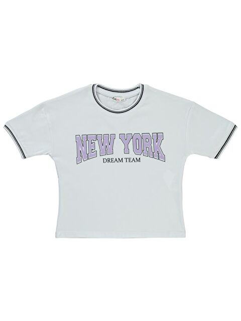 Civil Girls New York Baskılı 6-9 Yaş Tişört - Beyaz8-9 Yaş - S000364650-20063