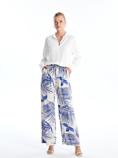 KOOR Kadın Viskon Palazzo Pantolon  Bg124