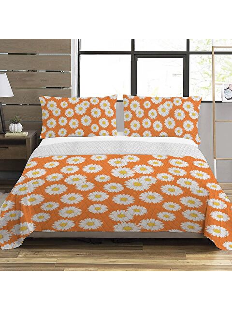 Evmila Papatya Desen Çift Kişilik Baskılı Pike  (200x220 Cm) - S000025148-23173