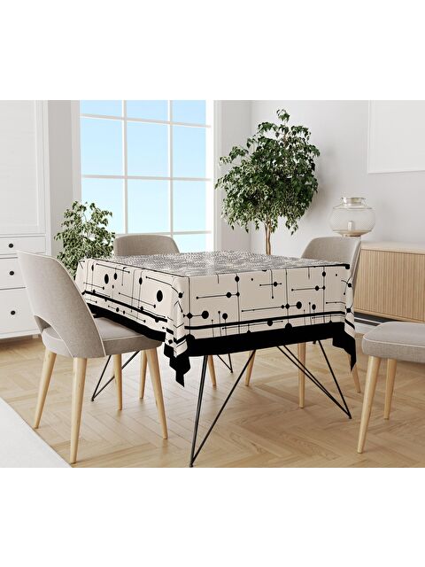 Evmila Modern Desenli Masa Örtüsü Renkli - S000048946-23173