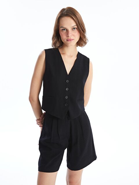 KOOR Siyah Dokuma Yelek Bg109