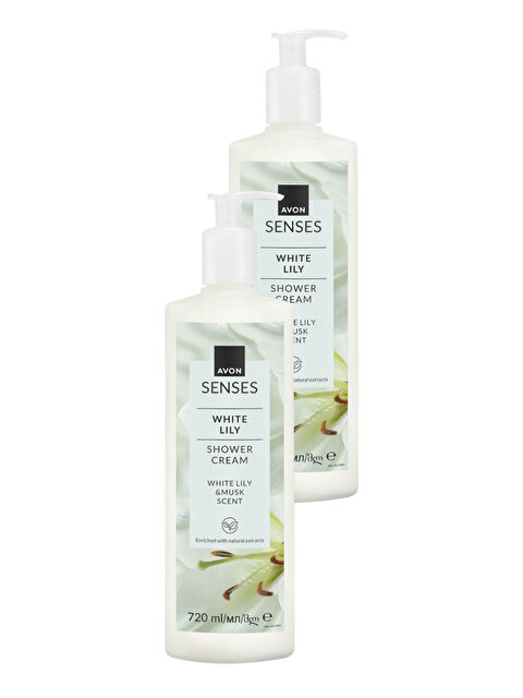 AVON Senses White Lily Beyaz Zambak Kokulu Duş Jeli 720 Ml. İkili Set - S000286204-10231