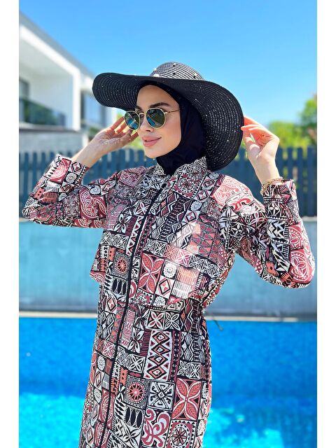 Remsa Mayo Önü Kapaklı Paraşüt Tesettür Mayo R069A Nursel - S000064669-19351