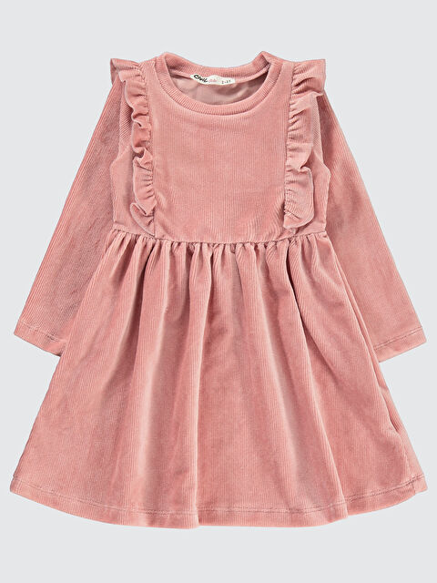 Civil Girls Kız Çocuk Elbise 2-5 Yaş Koyu Pudra - S000302187-7152