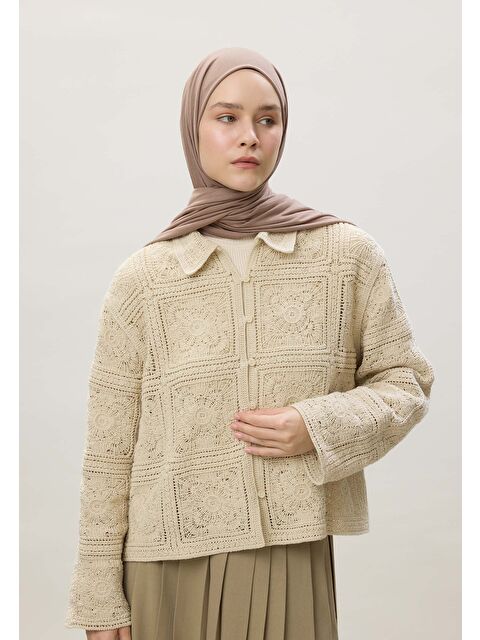 Fresh Scarfs Penye Şal Vizon