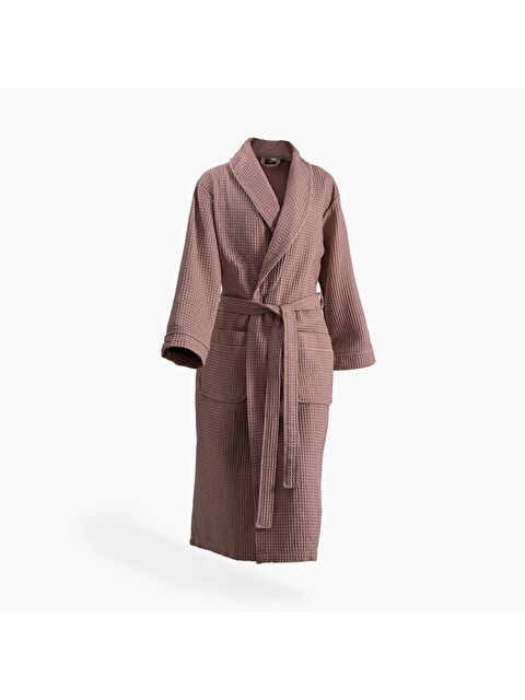 Green Black Afra Kadın Pike Bornoz %100 Pamuk Pudra - S000119706-23490