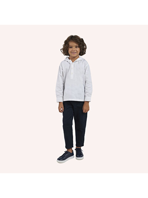 Panço Erkek Çocuk Kapüşonlu Ekru Gömlek - S000304067-19965