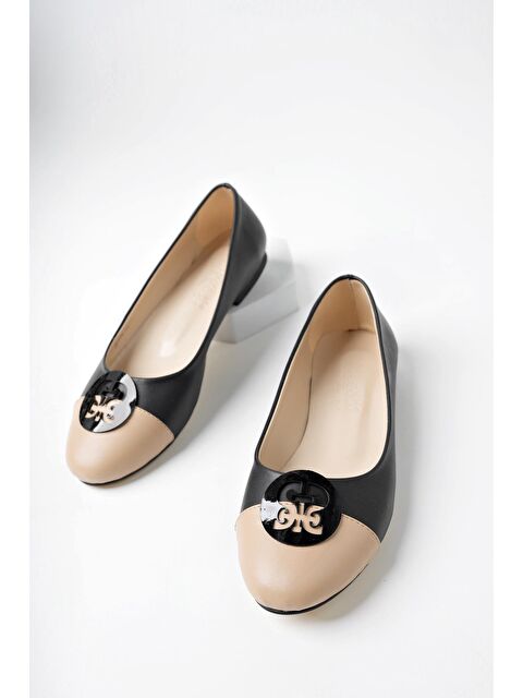 Muggo VARGAS Günlük Ortopedik Şık Tarz ve Rahat Kadın Tokalı Babet - S000083833-19351