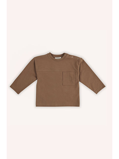 Panço Erkek Bebek Uzun Kollu Camel Tişört - S000333683-4557