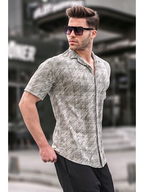 Madmext Erkek Mint Yeşili Klasik Yaka Regular Fit Kısa Kollu %100 Pamuk Gömlek 5583 - S000016143-17259