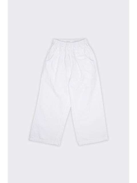 Panço Kız Çocuk Beli Lastikli Beyaz Pantolon - S000249861-20063