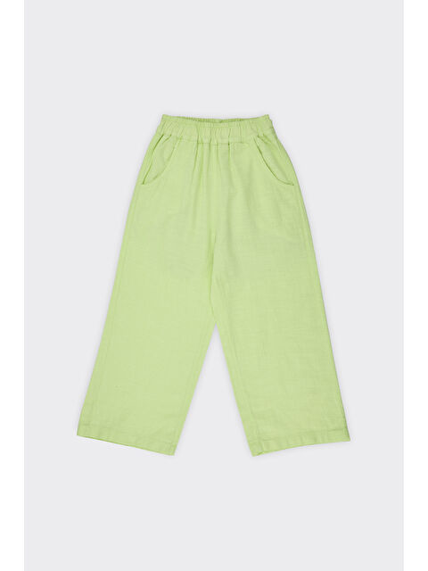 Panço Kız Çocuk Beli Lastikli Yeşil Pantolon - S000249861-18194