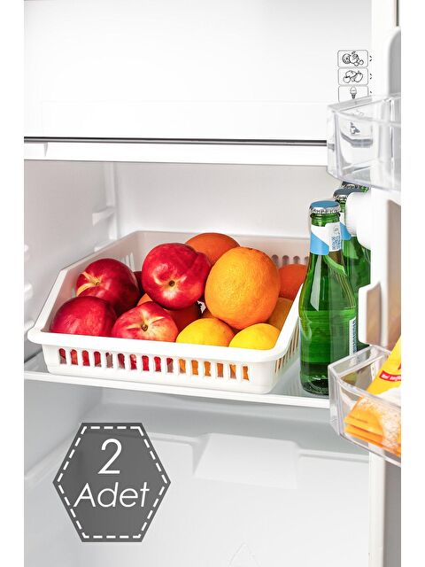 Porsima Org-25 2 li Çok Amaçlı Buzdolabı İçi Düzenleyici Sebze Meyve Organizer Sepet - S000089033-20063