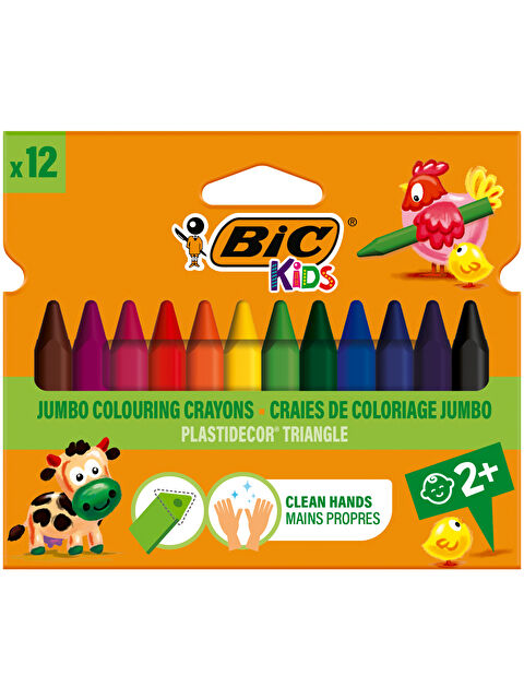Bic Kids Plastidecor Üçgen Pastel Boya Kalemi 12 Renk - S000279764-10231