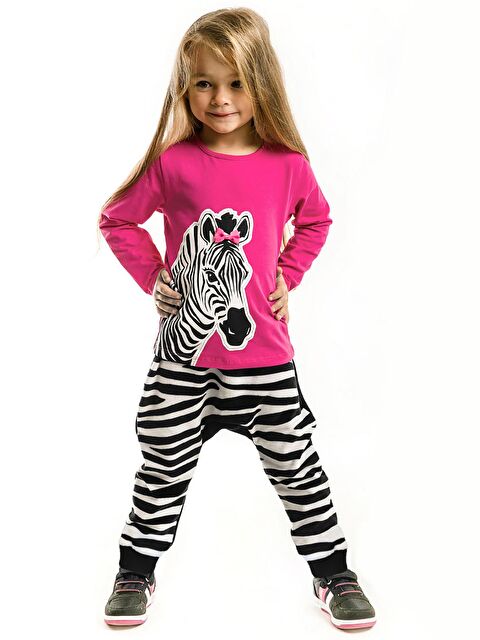 Denokids Zebra Fashion Baggy Takım - S000009274-23173