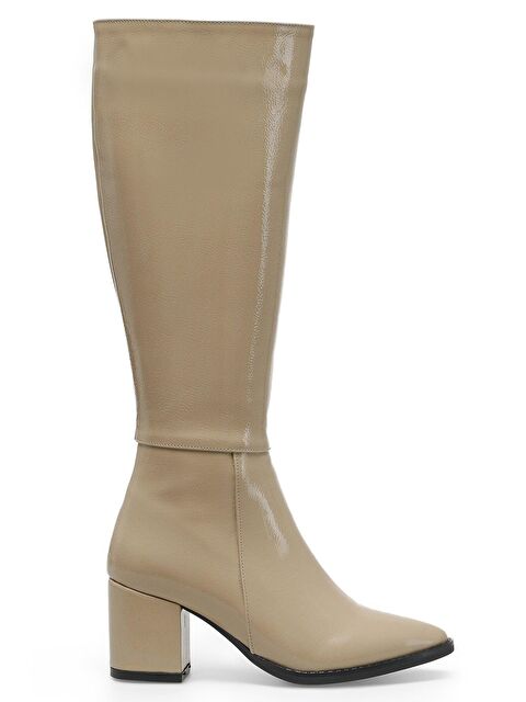Butigo MAYA 2PR Krem Kadın Topuklu Çizme - S000095503-19928