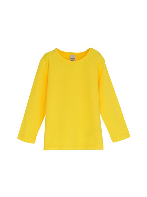 Lovetti Sarı Basic Kışlık Çıtçıtlı Uzun Kollu Bebek Tişört - S000053859-20072