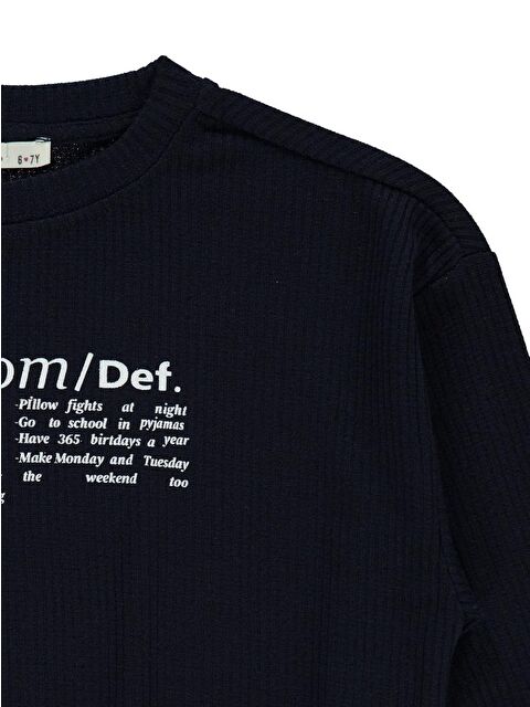 Civil Girls Freedom Blou Baskılı 6-9 Yaş Sweatshirt - Lacivert 6-7 Yaş - S000287154-21164