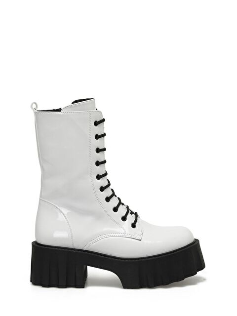 Butigo AMY 3PR Beyaz Kadın Topuklu Bot - S000094205-20063