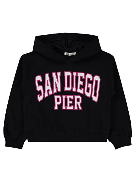 Civil Girls Sandiego Baskılı 6-9 Yaş Sweatshirt - Siyah 6-7 Yaş - S000287127-19351