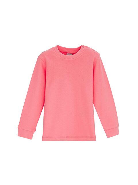 Lovetti Somon Basic Kız Bebek Çıtçıtlı Yaka Kışlık Uzun Kollu Tişört - S000053861-24085