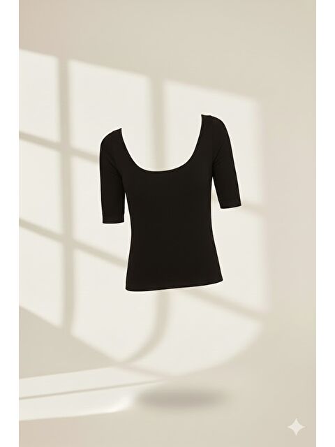 C&City C15014 Dikişsiz Göğsü Açık Kollu Korse Siyah - S000222344-19351