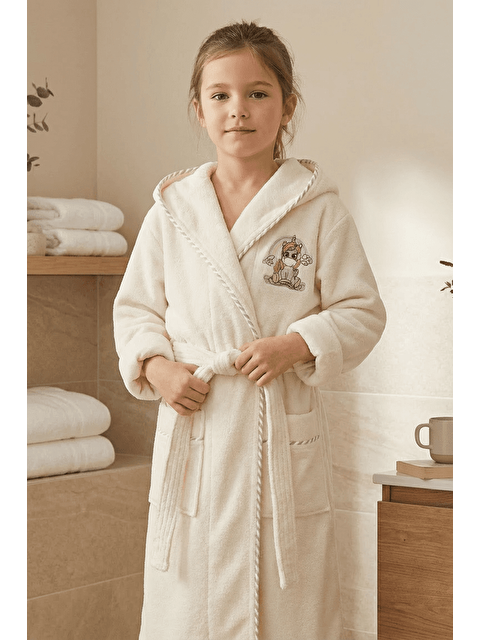 Varol Bambu Nakışlı Çocuk Bornozu - S000371510-19966