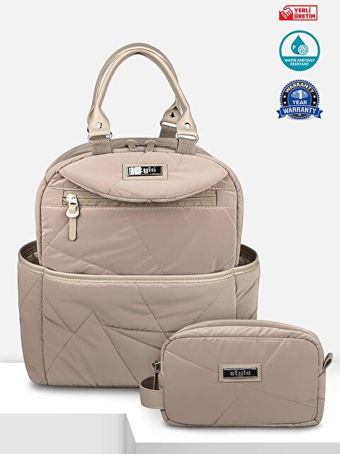 Stylo Powder Anne Bebek Bakım ve Kadın Çantası - Bej Standart - S000397344-19928