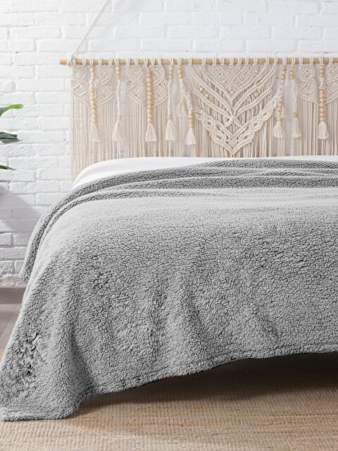 Dolce Bonita Home Wellsoft Sherpa Battaniye 200x220 Gri - S000492776-20600
