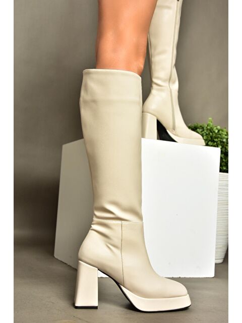 Fox Shoes R2822301 Bej Kadın Çizme - S000081202-19928